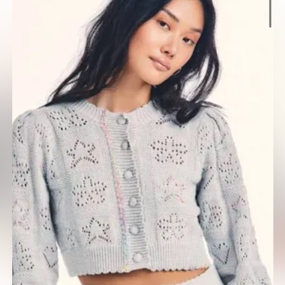 Lara by Love Shack multi color cropped cardigan